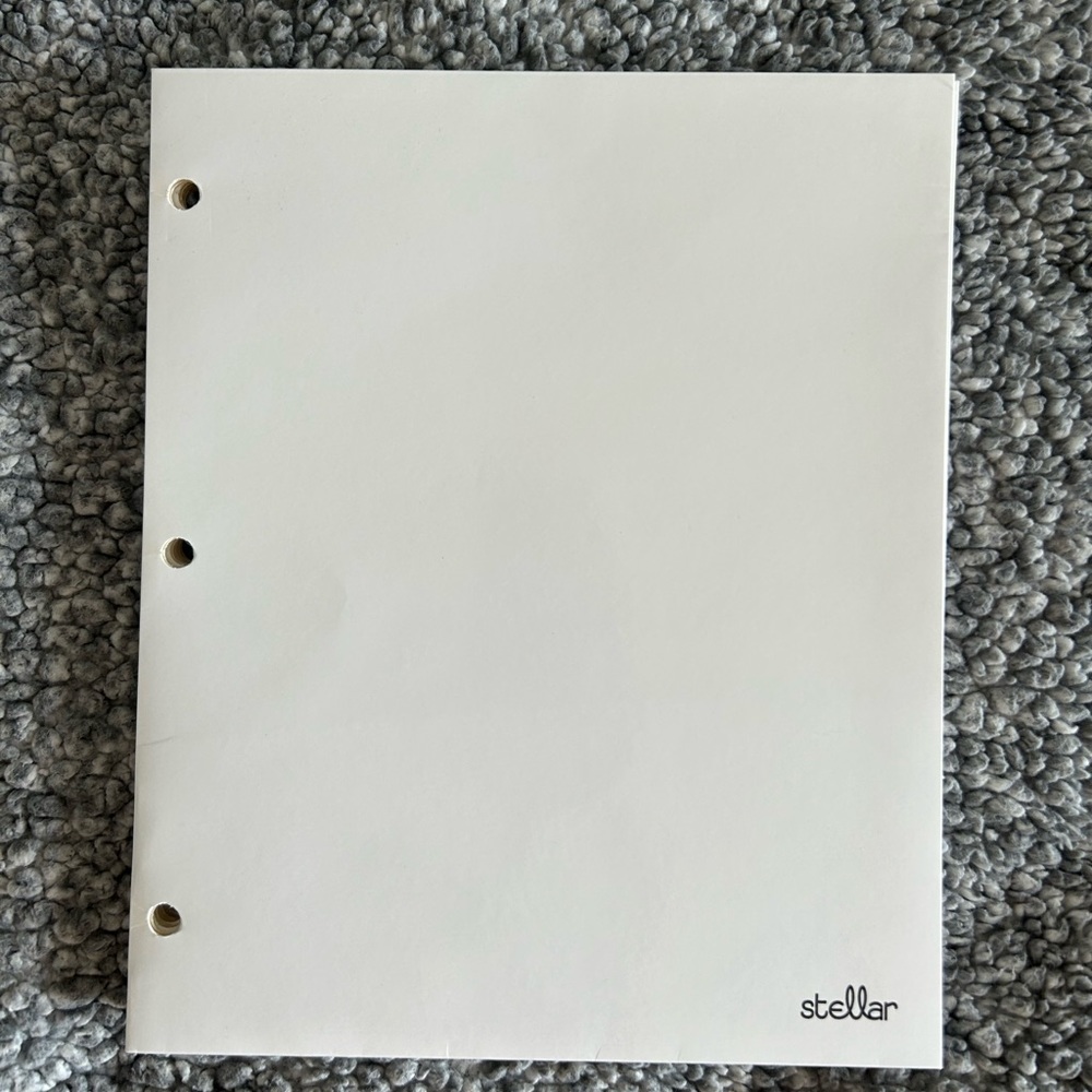 Selling 6 stellar folders that can go in a binder